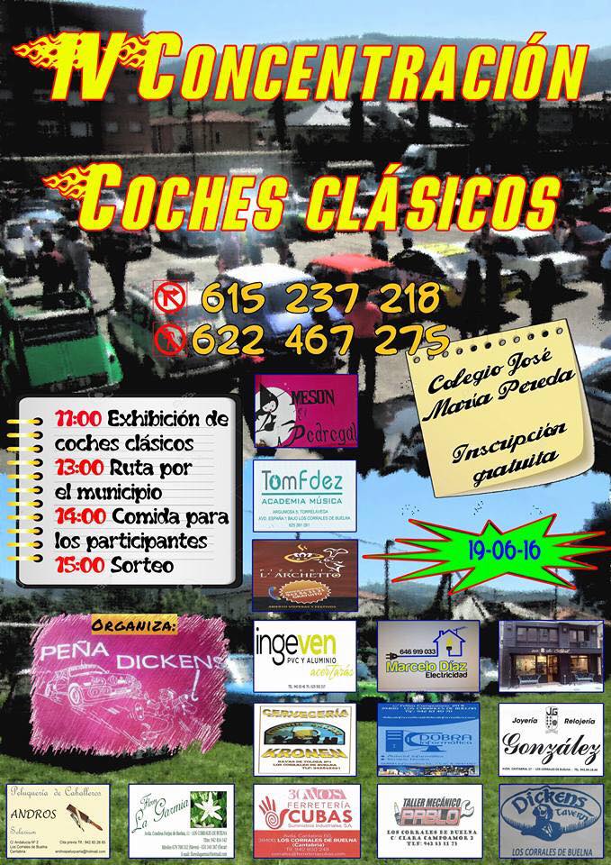 Concentracion de coches clasicos en Los Corrales de Buelna