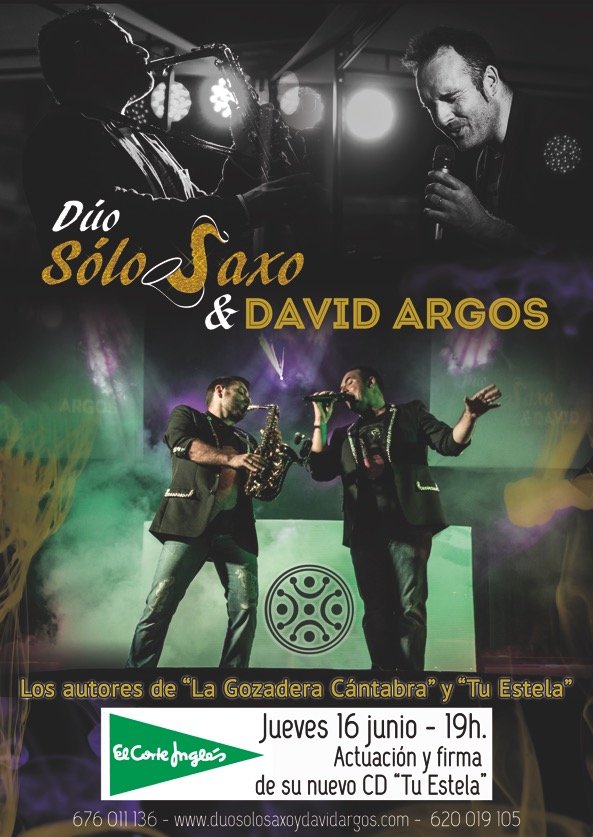 Concierto y firma de Discos de Solo Saxo y David Argos en El Corte Ingles de Santander