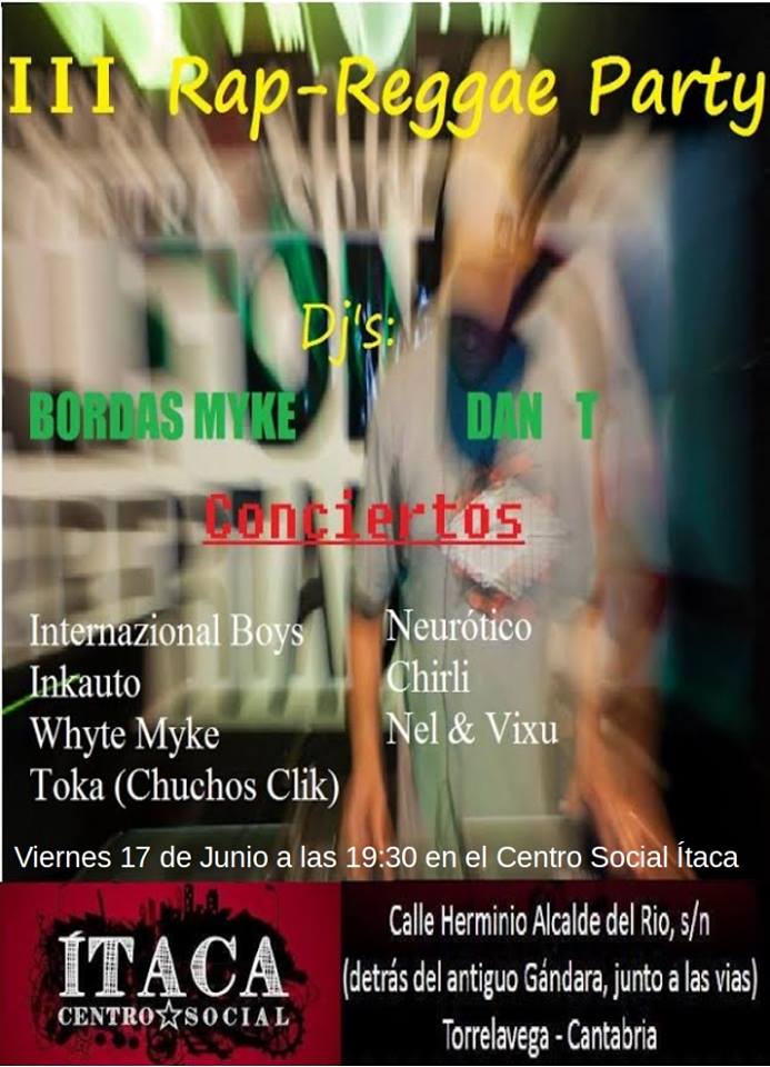 Fiesta Rap y Reggae en Itaca en Torrelavega