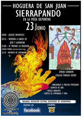 Hoguera de San Juan 2016 en Sierrapando