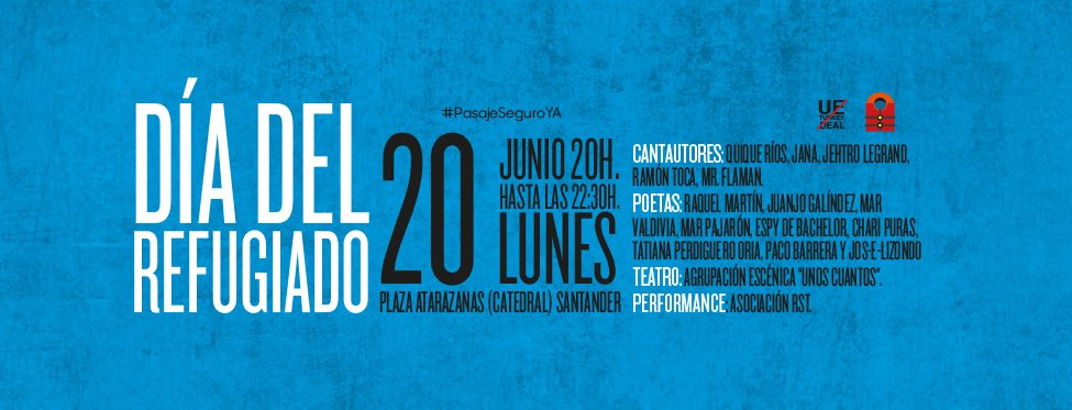 Poesia y música en El Dia del Refugiado en Santander