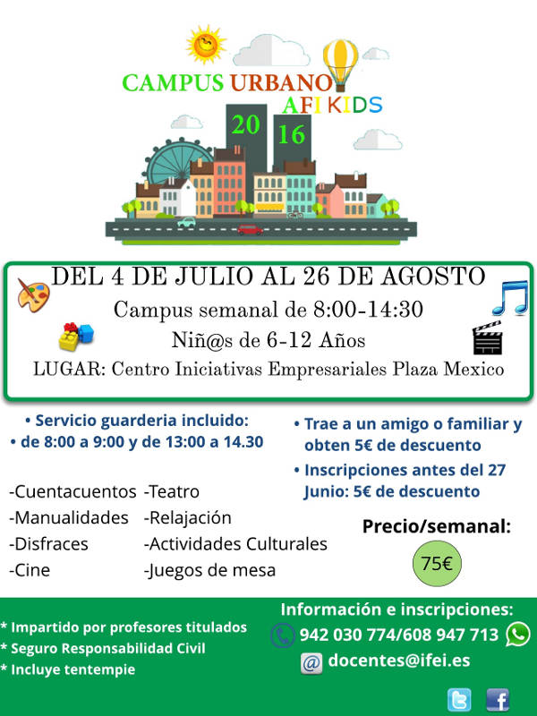 Campus urbano Afikids en antander 2016