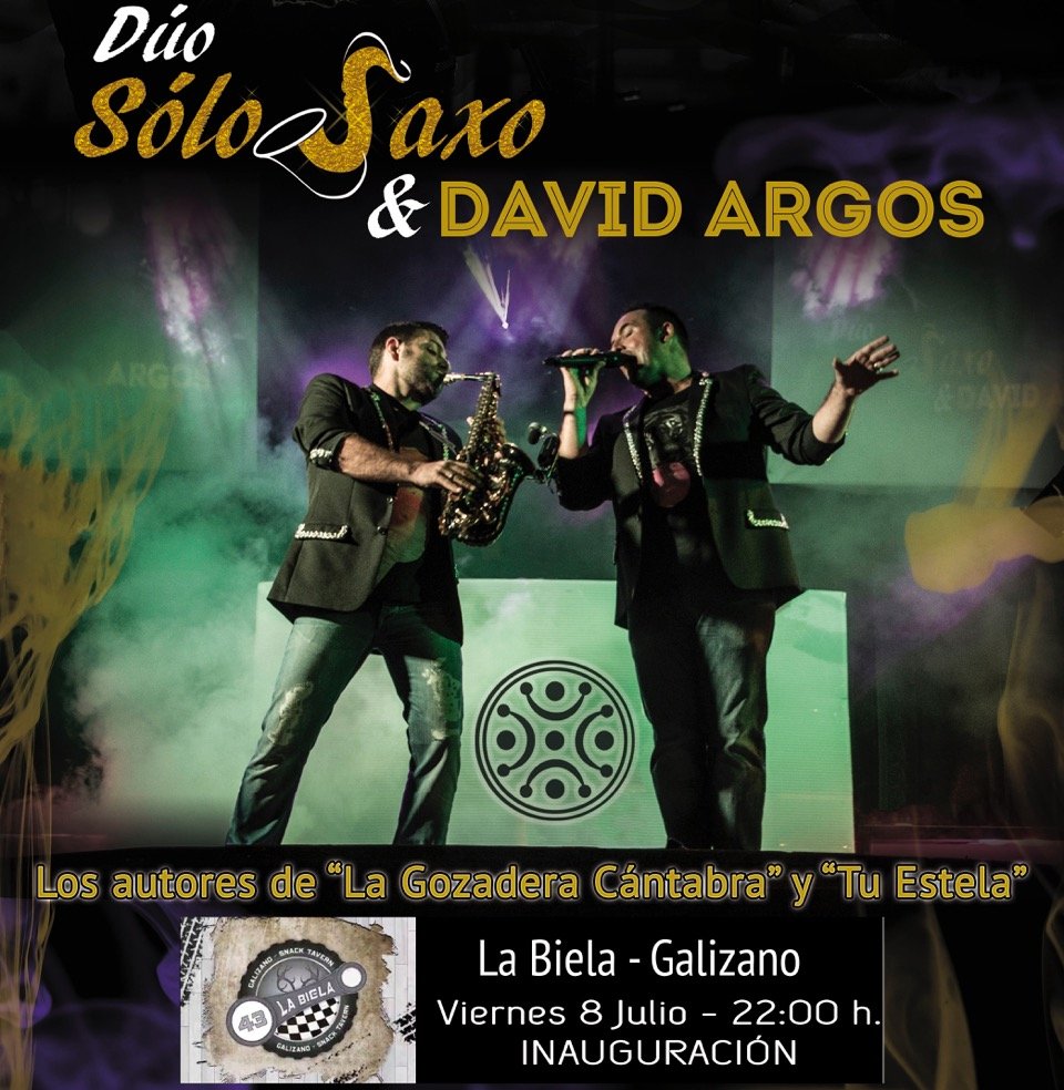 Concierto de Solo Saxo y David Argos en La Biela 43 en Galiazano