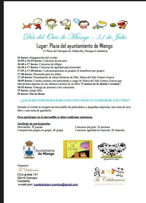 APLAZADO!!!!Dia del Ocio en Miengo