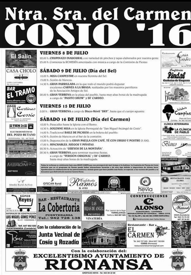 Fiestas de El Carmen en Cosio 2016
