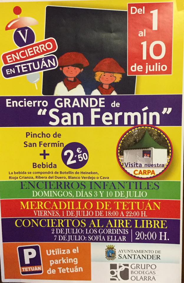 Fiestas de San Fermin en Tetuan 2016