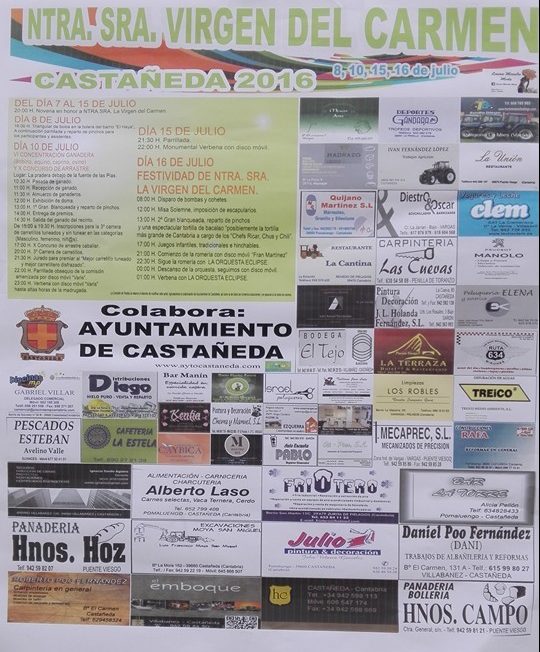 Fiestas del Carmen en Castañeda 2016