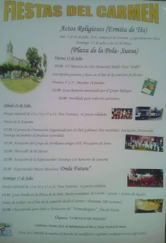 Fiestas del Carmen en Suesa 2016