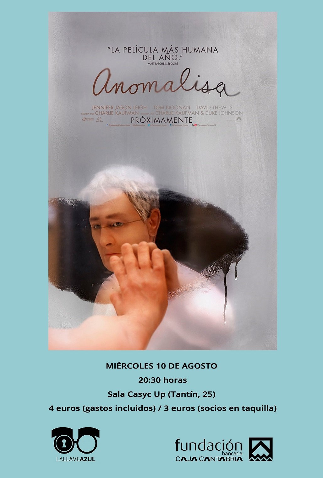 Cine Anomalisa en Casyc en Santander por La Llave Azul