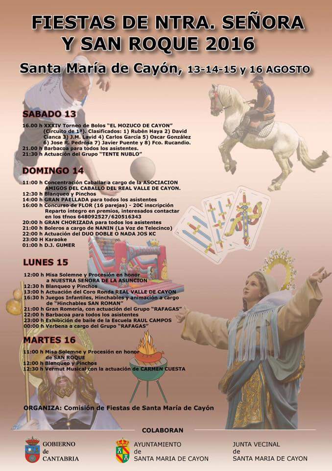 Fiestas de Nuestra Señora y San Roque en Cayon