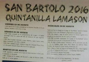 Fiestas de San Bartolo en Quintanilla Lamason 2016