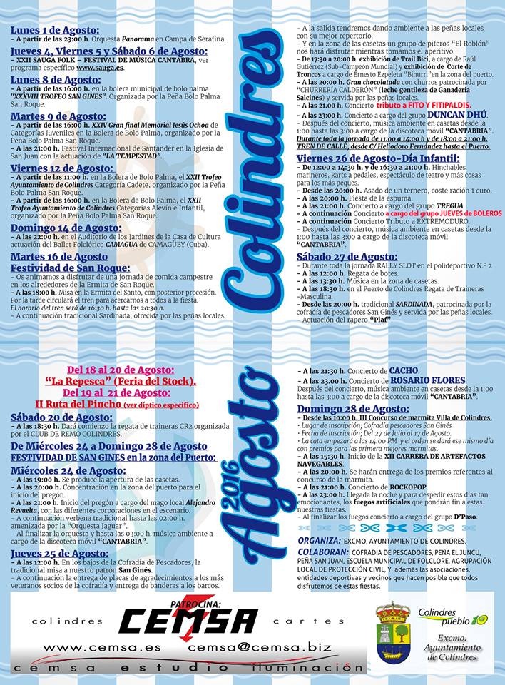 Fiestas en San Gines en Colindres 2016