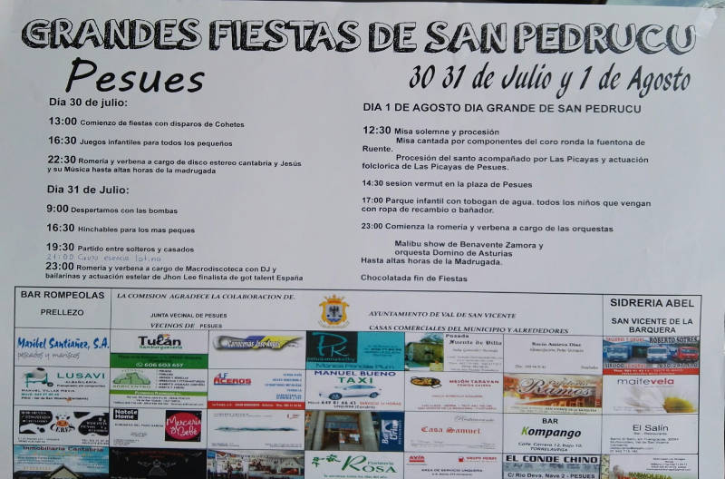 Fiestas de San Pedrucu 2016 en Pesues