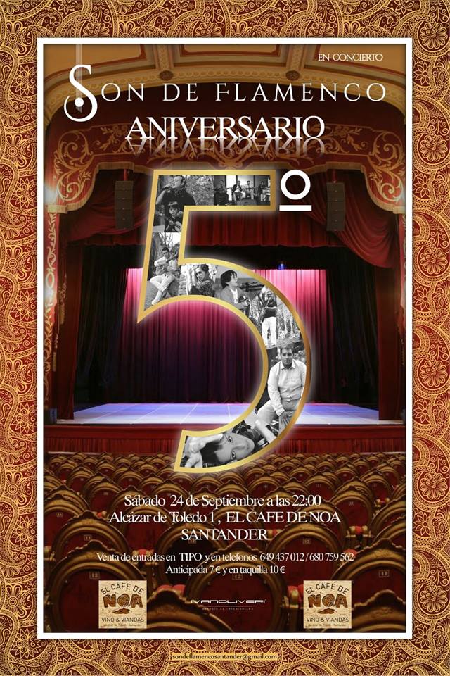 Concierto Aniversario de Son de Flamenco en el Café de Noa en Santander