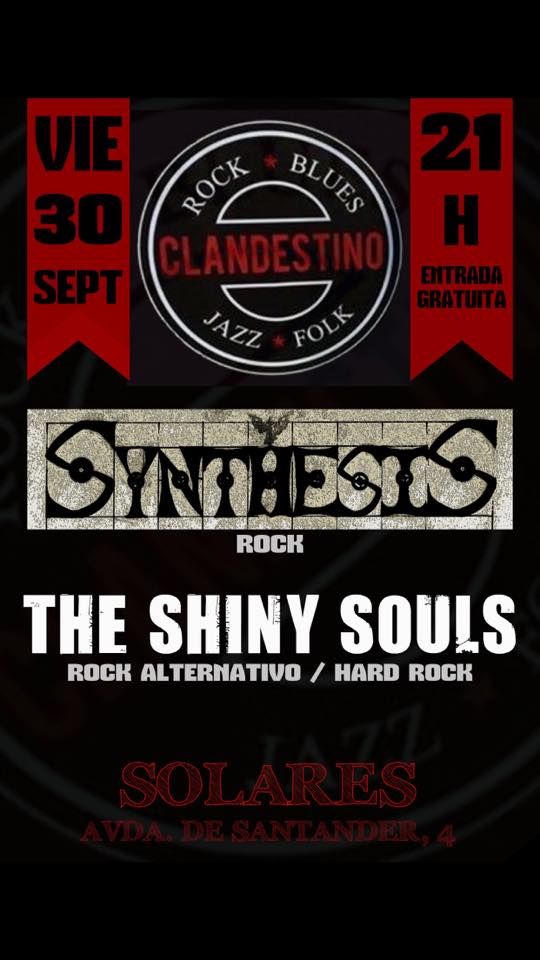 Concierto de SYNTHESIS & THE SHINY SOULS en Clandestino de Solares