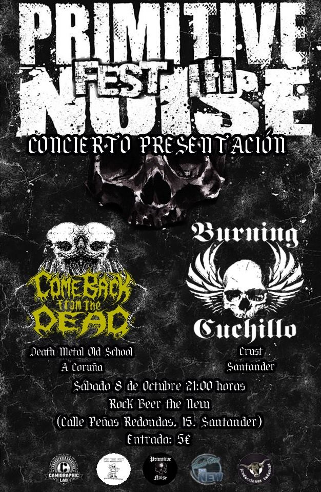 Concierto de presentación Primitive Noise Fest III en el New en Santander