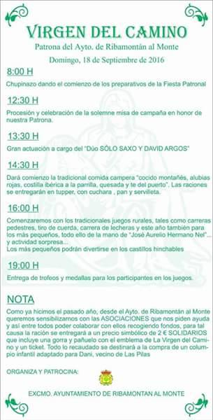 Fiestas de Virgen del Camino en Hoz de Anero 2016