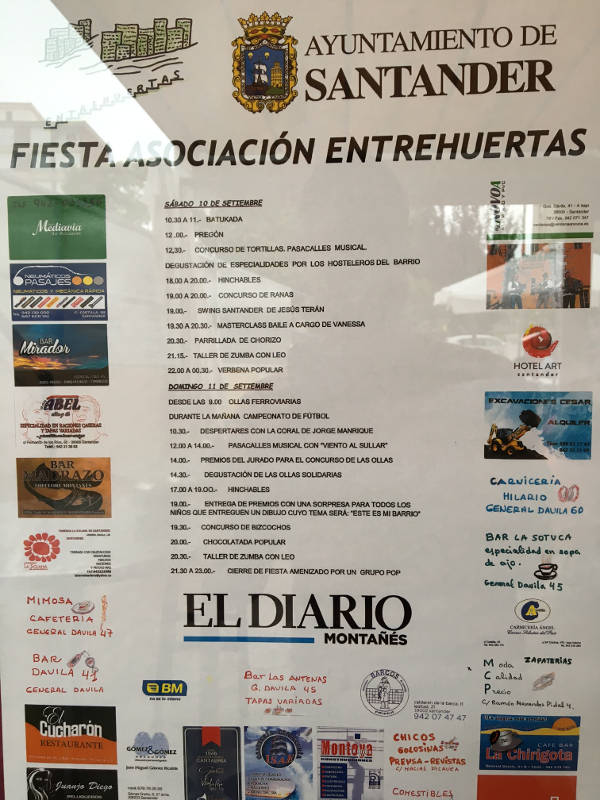 Fiestas de la Asociación Entrehuertas de Santander 2016