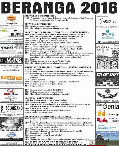 Fiestas de San Cipriano y San Mateo en Beranga 2016