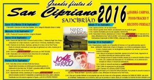 programa fiestas San Cipriano en San Cibrian 2016