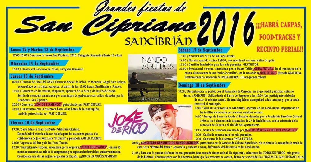 Fiestas de San Cipriano en San Cibrián 2016