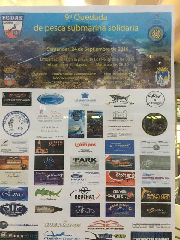 Quedada solidaria de pesca submarina en Santander
