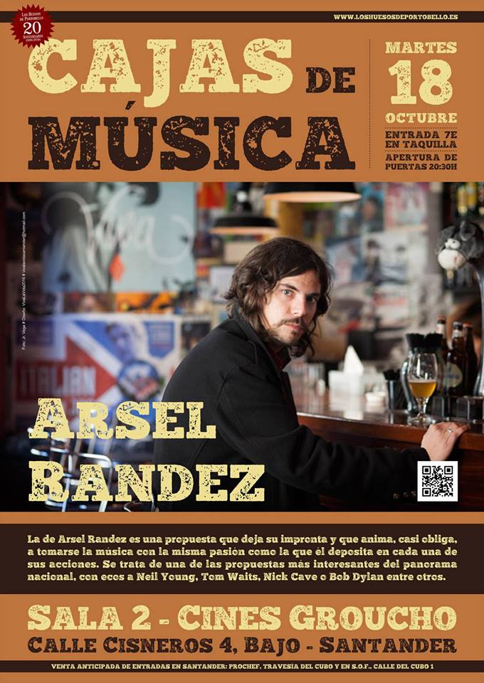 Concierto de Arsel Randez en los cines Groucho de Santander