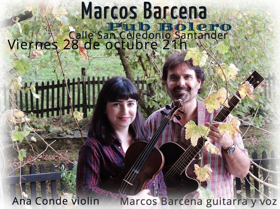 Concierto de Márcos Bárcena y Ana Conde en el bar Bolero de Santander