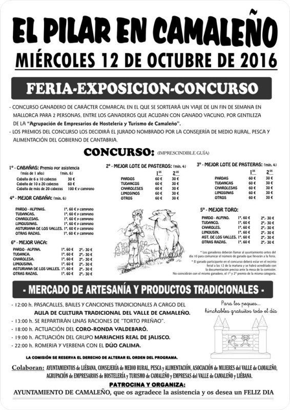 Fiestas del Pilar en Camaleño 2016
