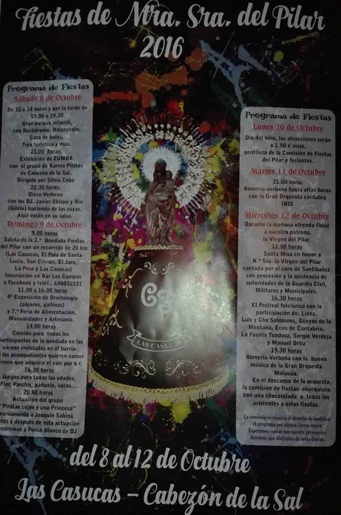 Fiestas del Pilar en Las Casucas de Cabezón de la Sal 2016