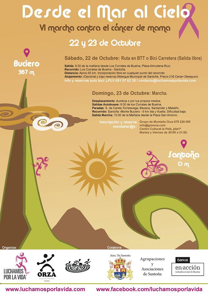 Marcha contra el cáncer de mama en Santoña