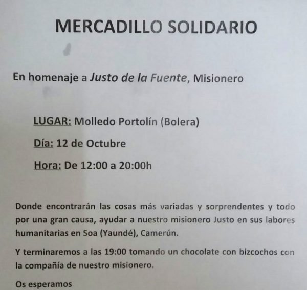 Mercadillo solidario en Molledo