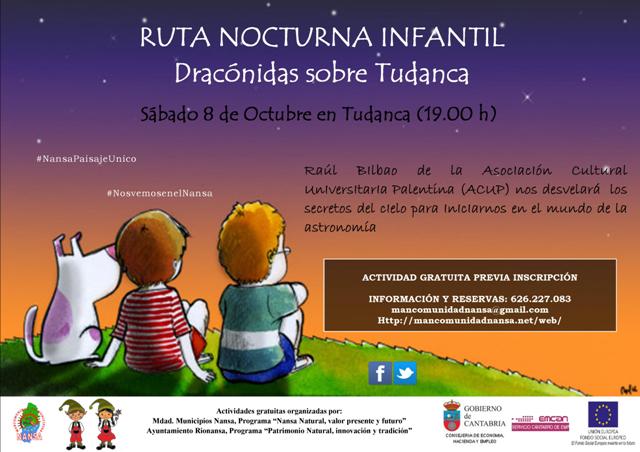 Ruta Nocturna Infantil «Dracónidas sobre Tudanca»