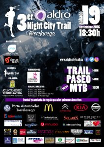 Cartel Aldro Night City Trail Torrelavega 2016
