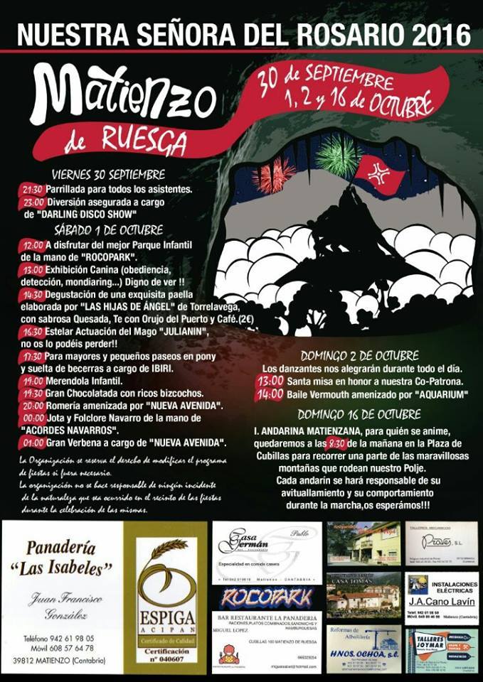 Fiestas de Nuestra Señora del Rosario en Matienzo de Ruesga 2016