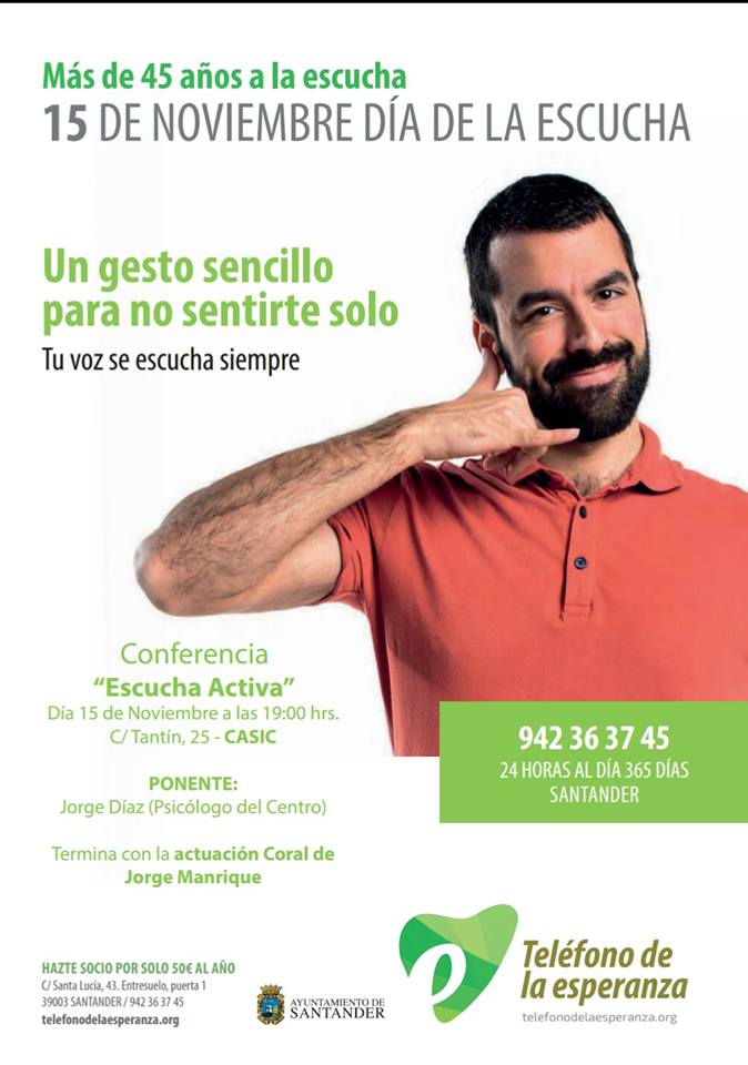 Conferencia Escucha activa en Casyc de Santander