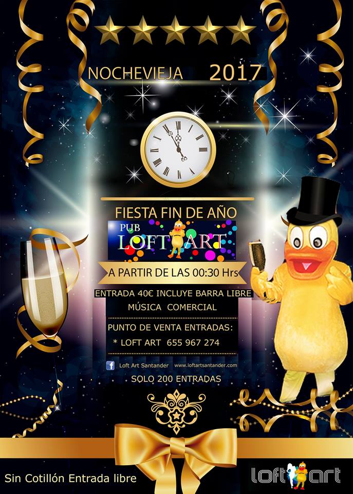 Cotillón de Nochevieja en el Loft de Santander