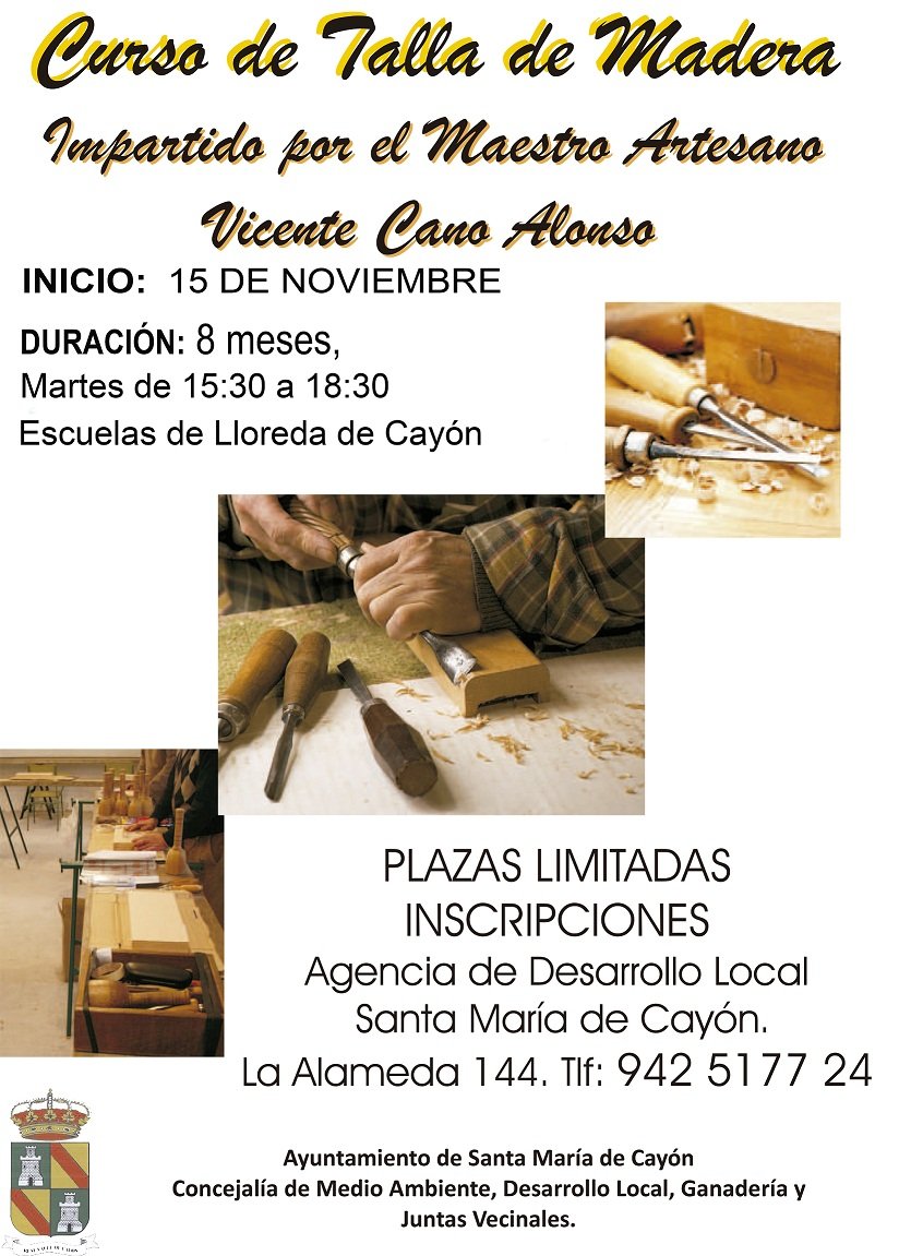 Curso de Talla de madera en Lloreda de Cayón