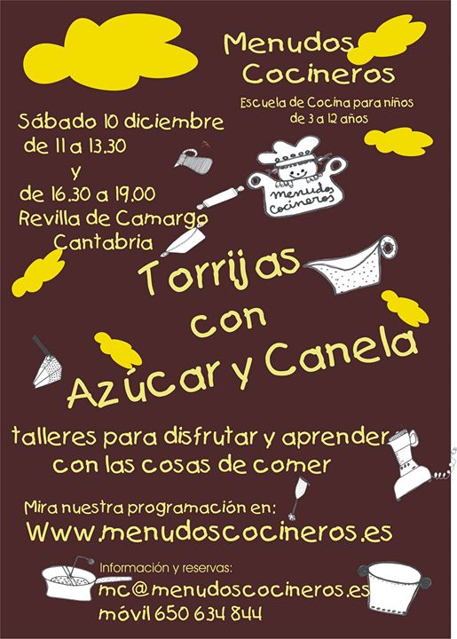 Taller de Torrijas en Menudos Cocineros de Revilla de Camargo