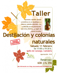 TALLER PADRES&HIJOS:DESTILACION Y COLONIAS NATURALES en Igollo de Camargo