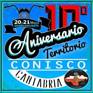 Concentración de motos 10º aniversario Territorio Conisco en Meruelo