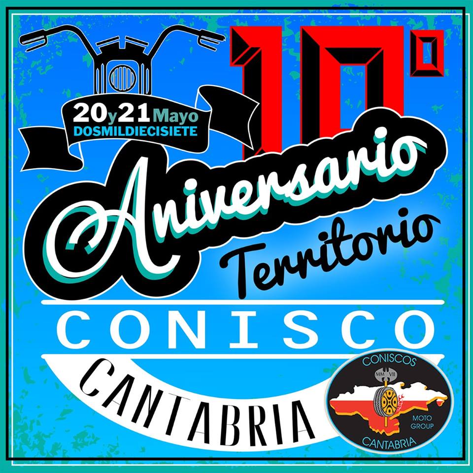 Concentración de motos 10º aniversario Territorio Conisco en Meruelo