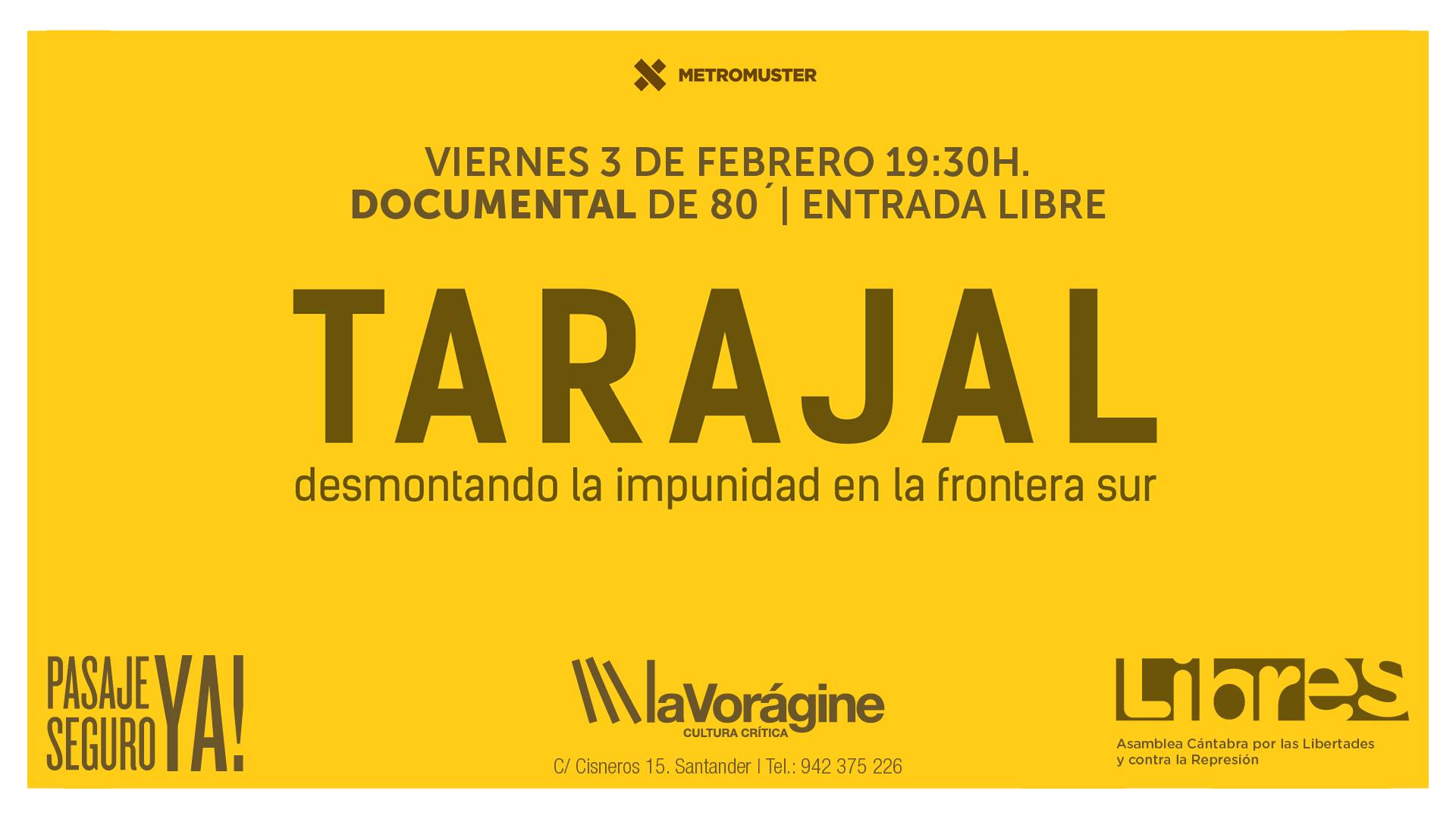Documental Tarajal en La Vorágine de Santander