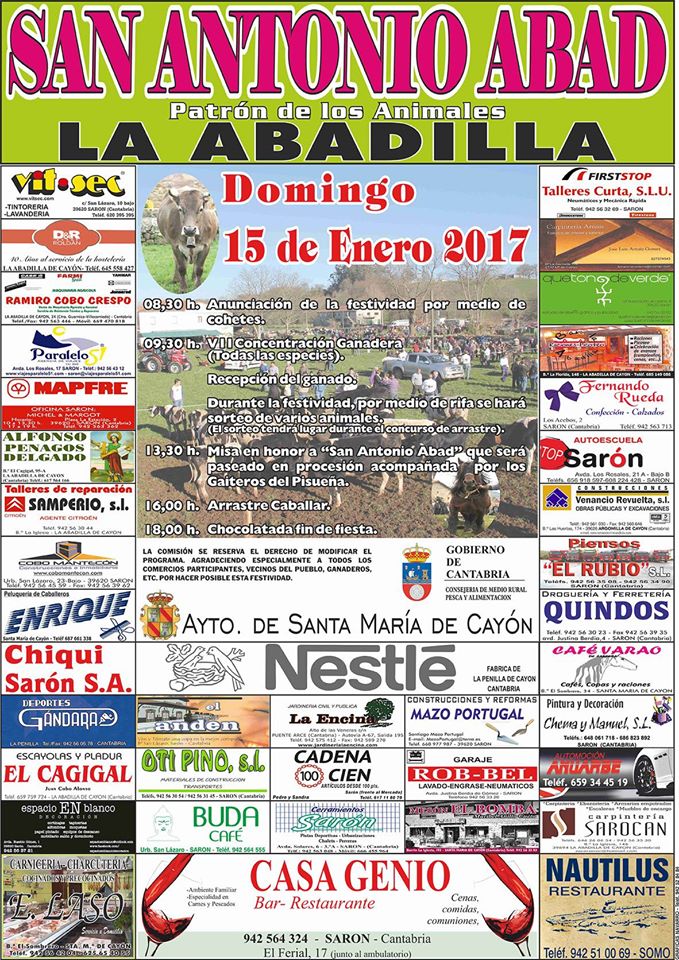 Fiestas de San Antonio Abad en La Abadilla de Cayón 2017