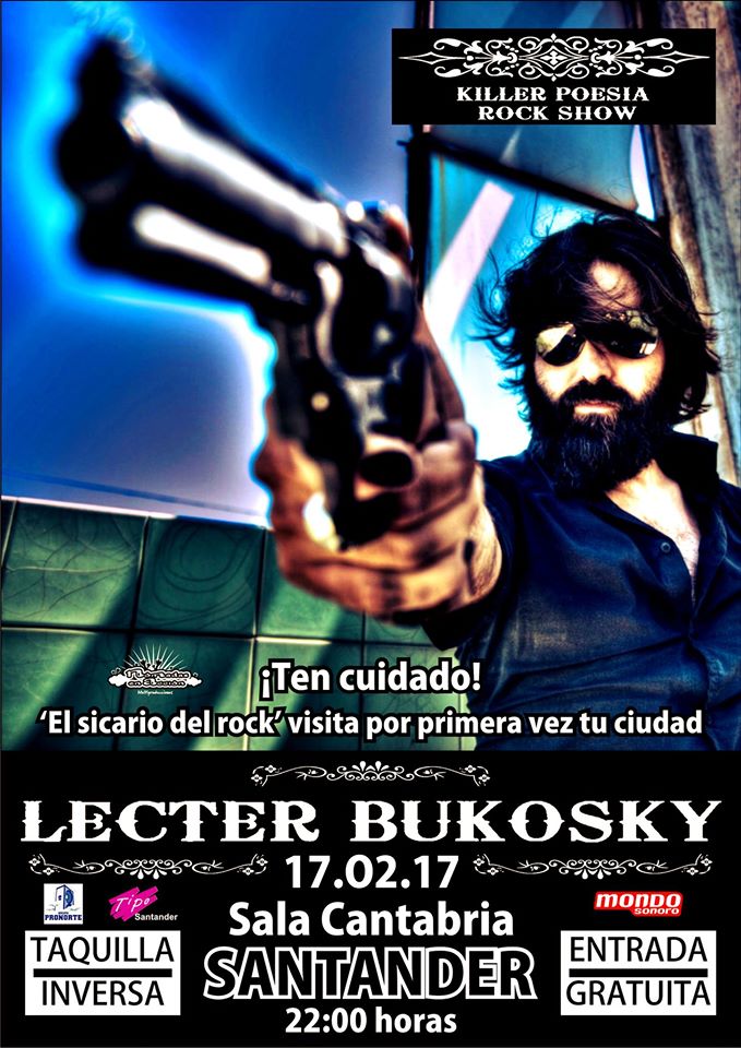 Poesía y Rock con Lecter Bukosky en la Sala Cantabria de Santander