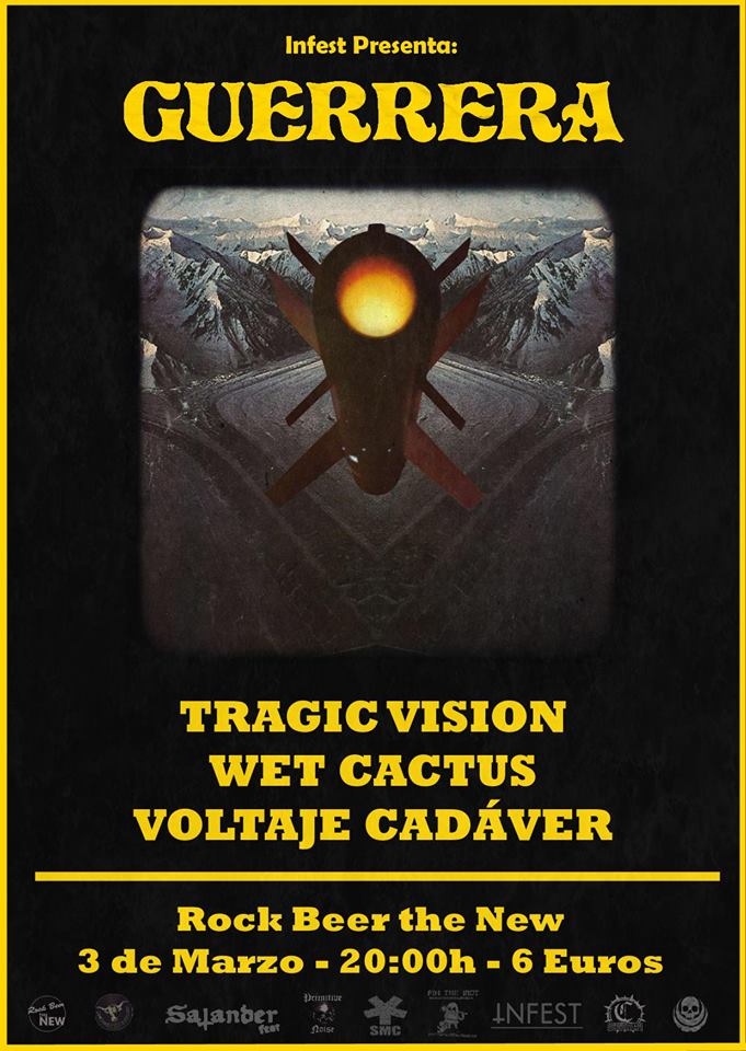 Concierto de Guerrera, Tragic Vision, Wet Cactus y Voltaje Cadáver en el Rock Beer the New de Santander