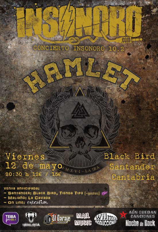 Concierto de Hamlet en el Black Bird de Santander
