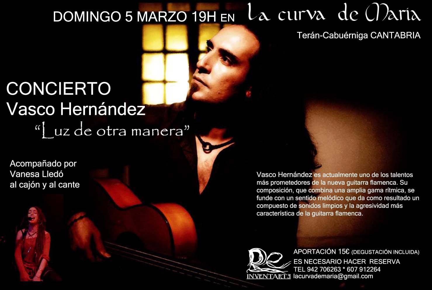 Concierto de Vasco Hernandez en La Curva de María en Terán de Cabuérniga
