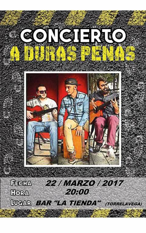 Concierto de A Duras Penas en el Bar La Tienda de Torrelavega