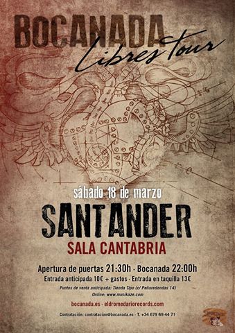Concierto de Bocanada en la Sala Cantabria de Santander